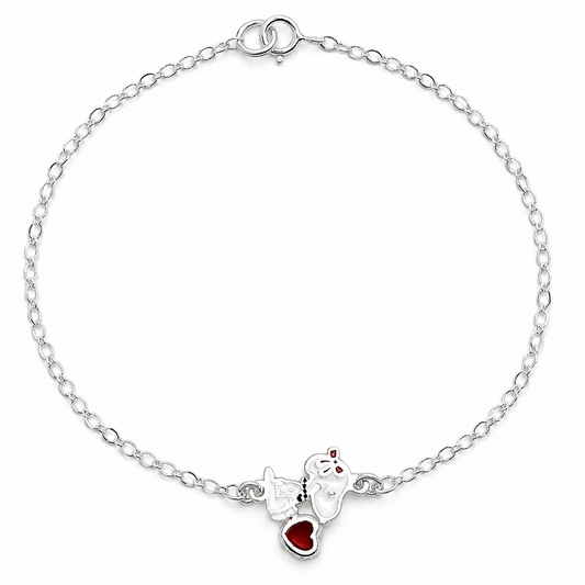 Pulsera Snoppy Sentado Rojo