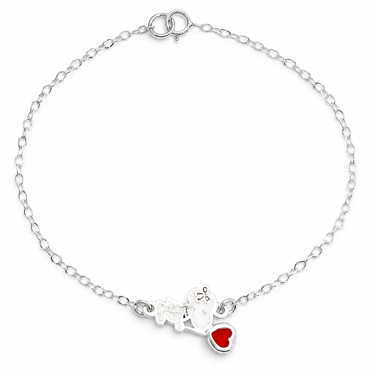Pulsera Snoppy Corazon Rojo
