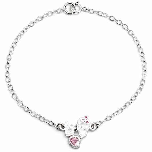 Pulsera Snoppy Sentado Rosa