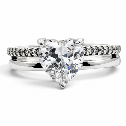 Anillo Pan Corazon Blanco