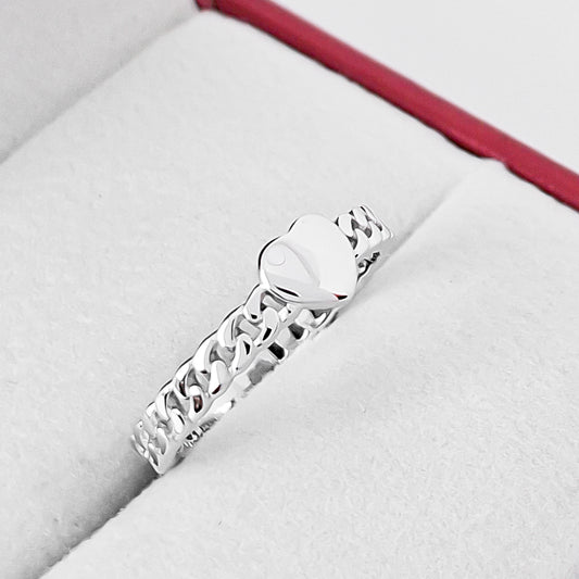 Anillo Corazon Cadenita