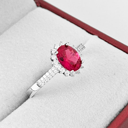 Anillo Zirconia Roja