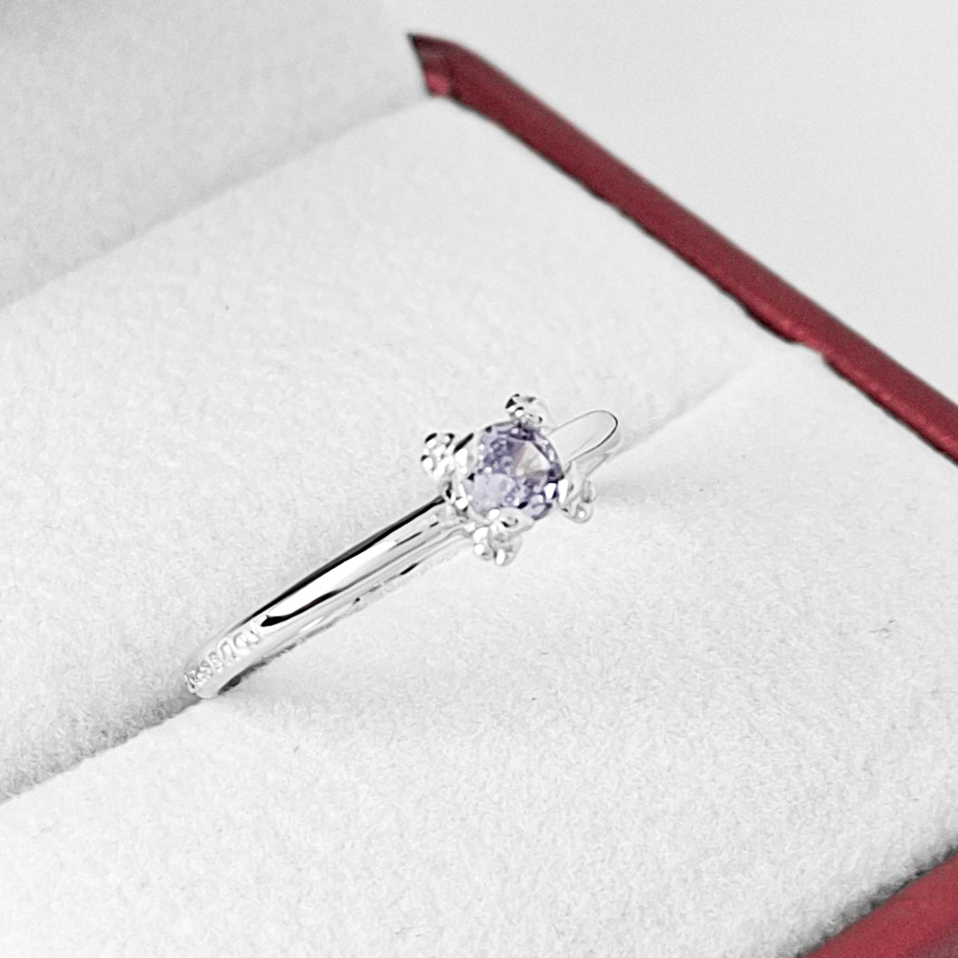 Anillo Oso Zirconia Morado
