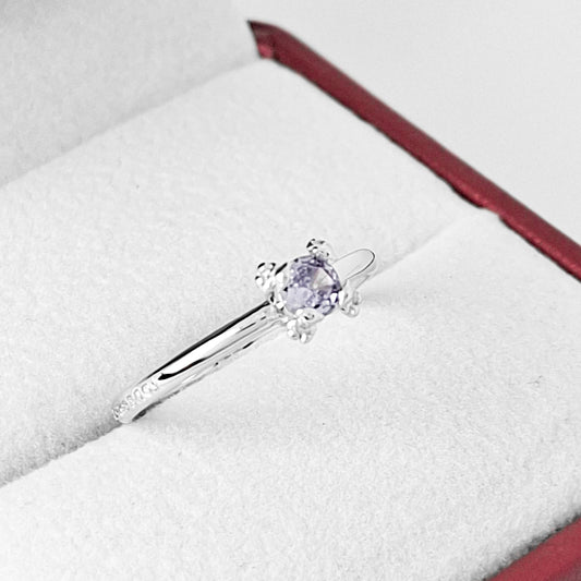 Anillo Oso Zirconia Morado