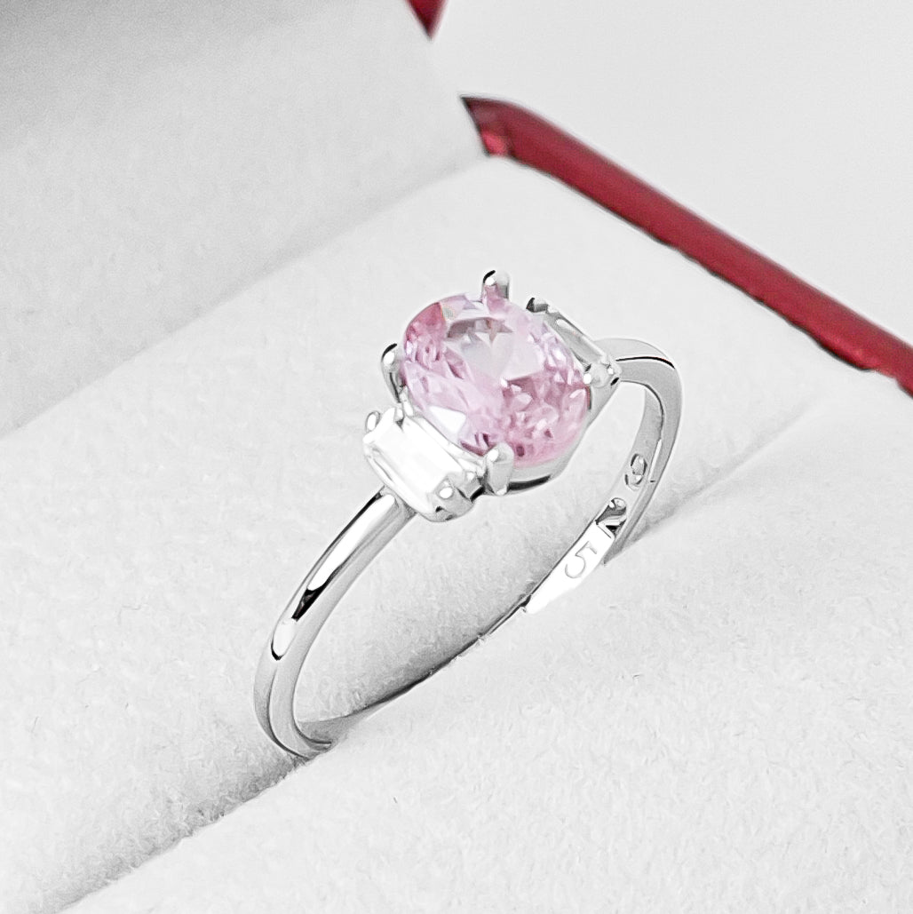 Anillo Zirconia Rosa