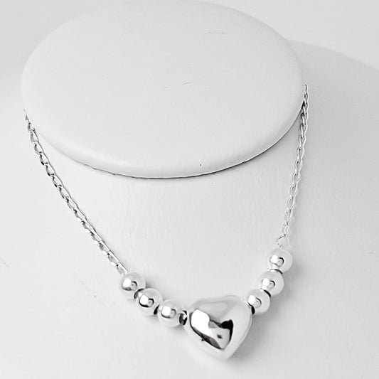 Pulsera Corazon Bolitas