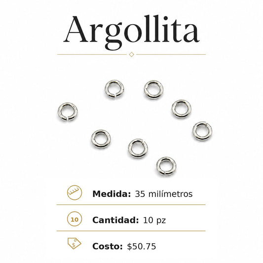 Argollita 35mm Plata Ley 925