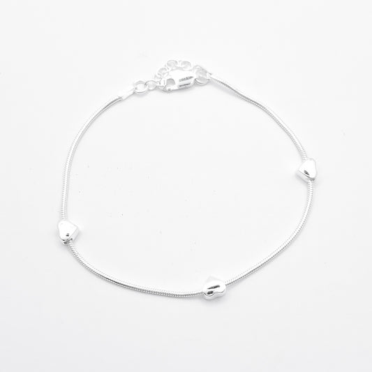 Pulsera Cola de Rata Corazon