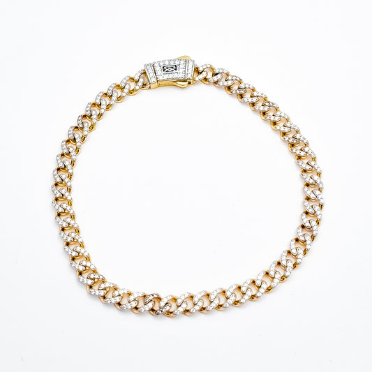Pulso Zirconia Dorado Mona 5mm
