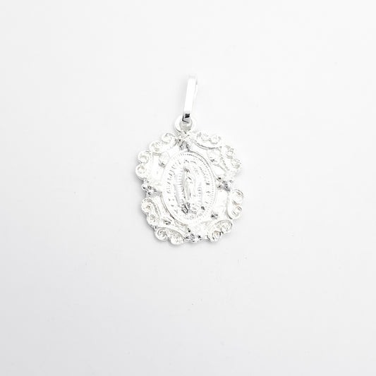 Dije Medalla Virgen Flor