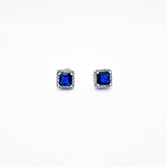 Arete Cuadro Azul