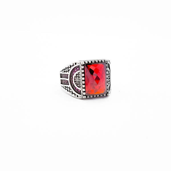 Anillo Cuadro Rojo