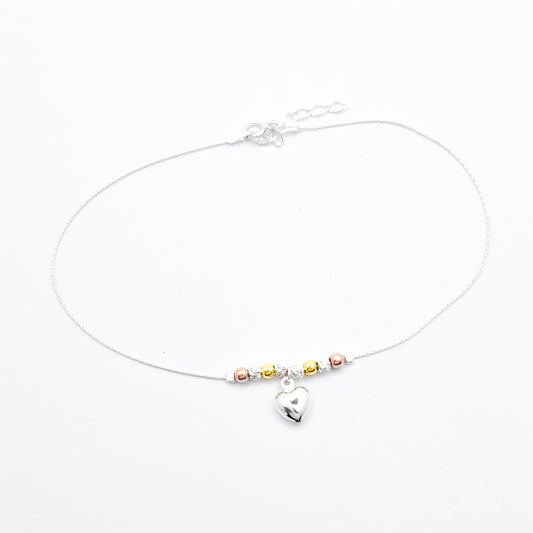 Tobillera Tricolor Corazon