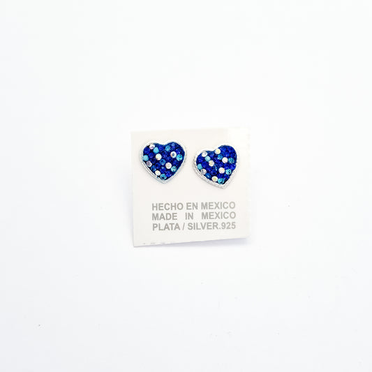 Arete Corazon Azul