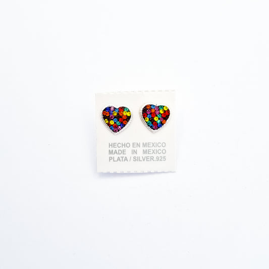 Arete Corazon Colores