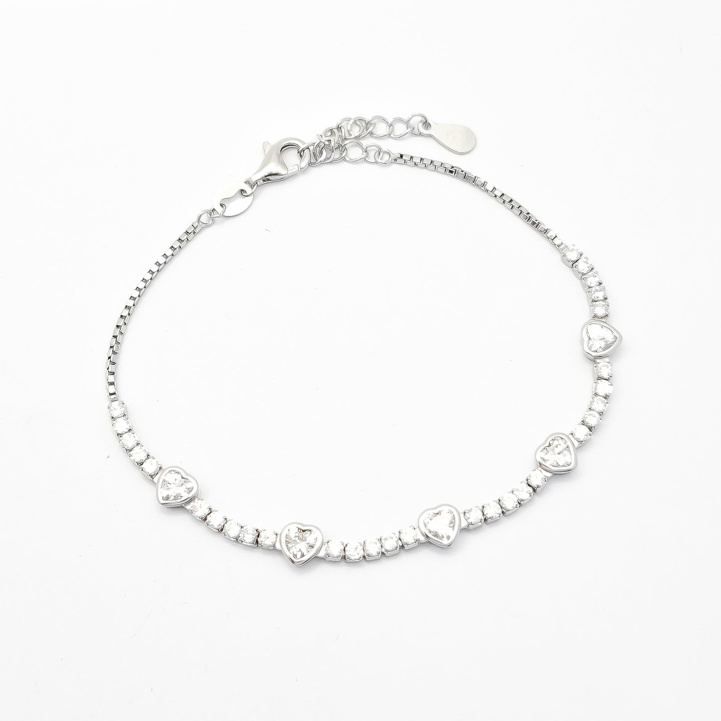Pulsera Zirconia Corazon