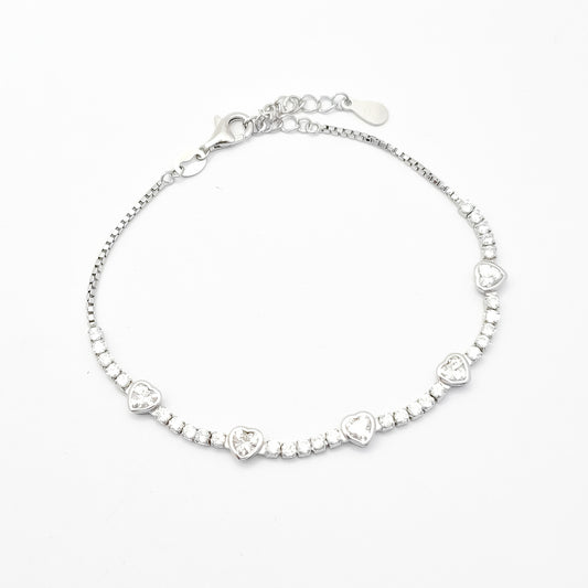 Pulsera Zirconia Corazon