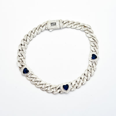 Pulso Corazon Azul 7mm