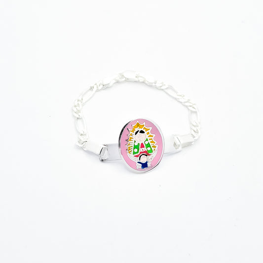 Esclava 3mm Virgen Rosa