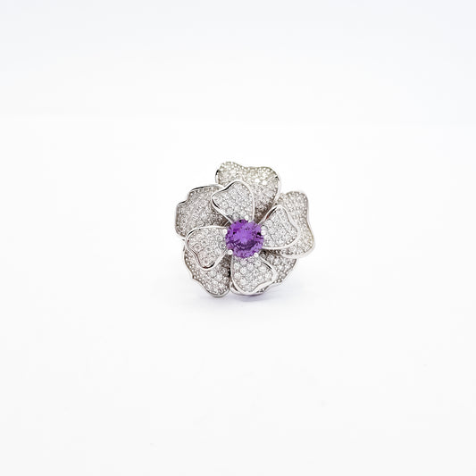 Anillo Flor Morada