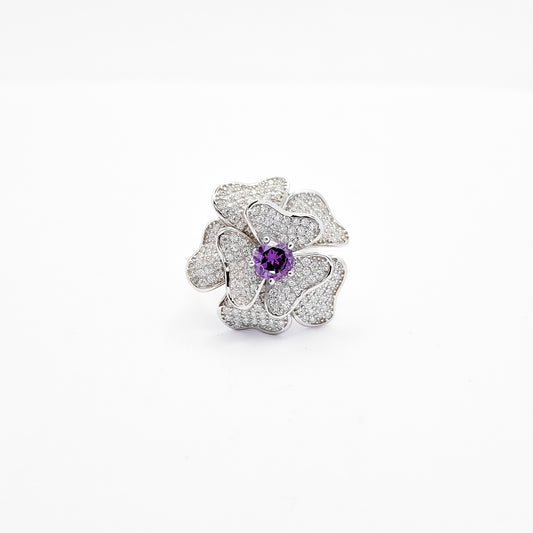 Anillo Flor Morada