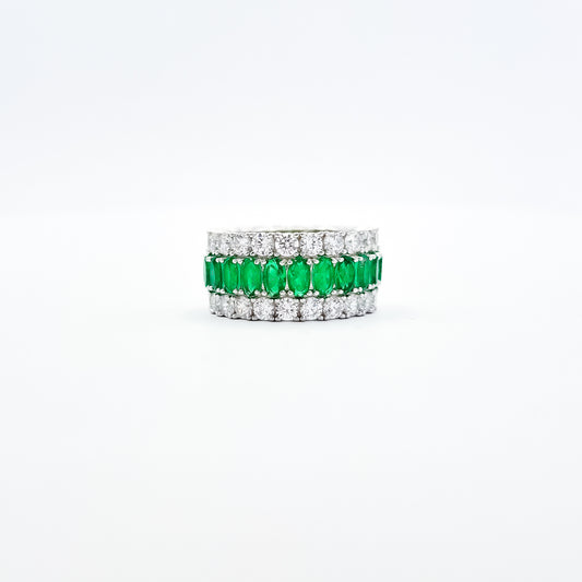 Anillo Verde Ancho
