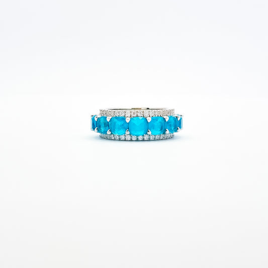 Anillo Zirconia Azul
