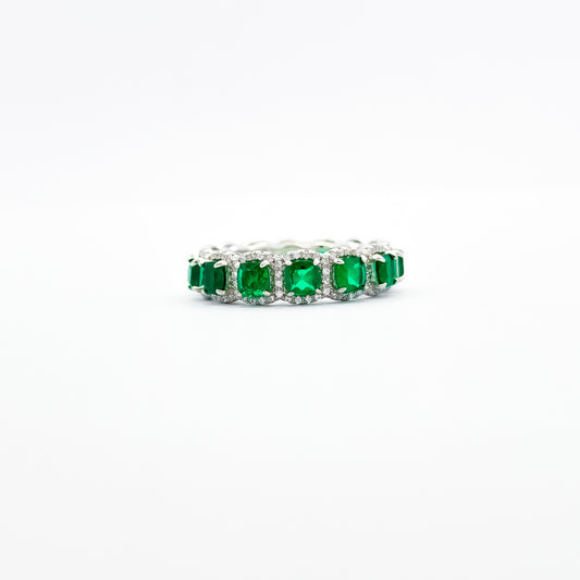 Anillo Cuadros Verde