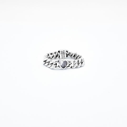 Anillo Cadena Corazon