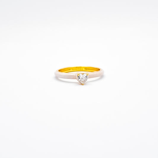 Anillo Corazon Blanco