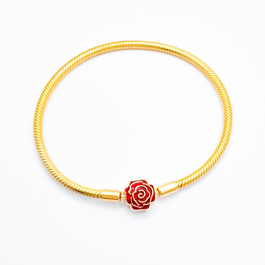 Pulsera Rosa Dorada