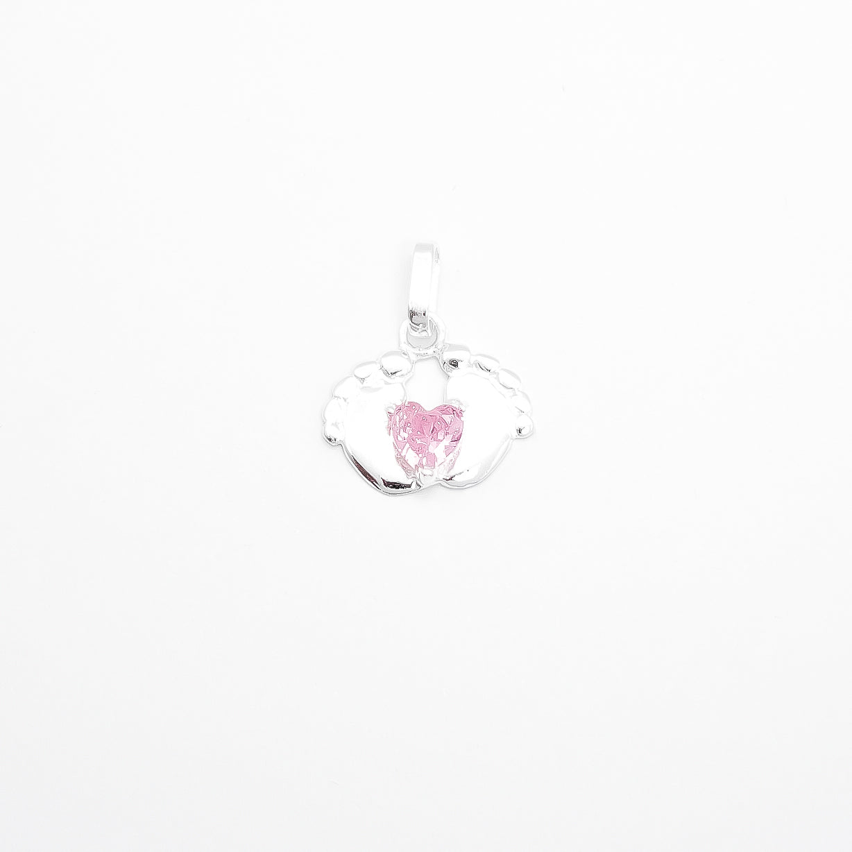 Dije Pies Zirconia Rosa