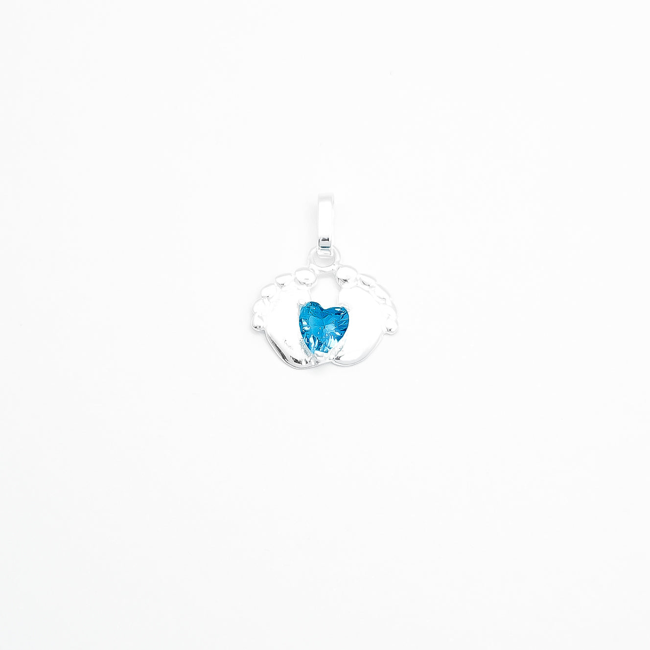 Dije Pies Zirconia Azul