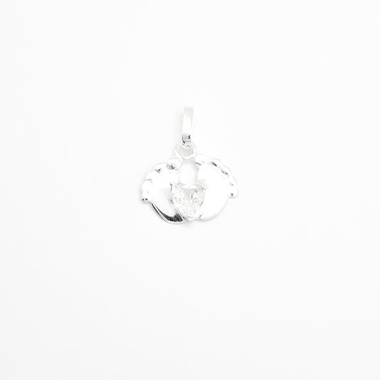 Dije Pies Zirconia Blanco