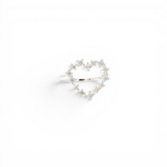 Anillo Corazon Zirconia