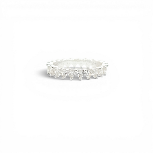 Anillo Corazoncitos Zirconia
