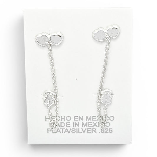 Arete Largo Oso Corazon