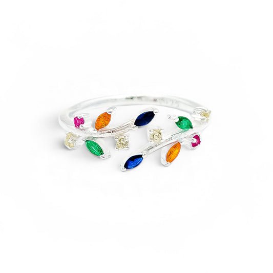 Anillo Hojitas Multicolor