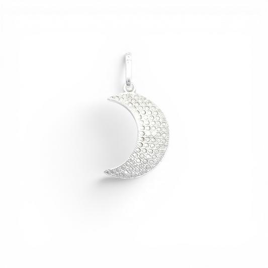 Dije Media Luna Blanca