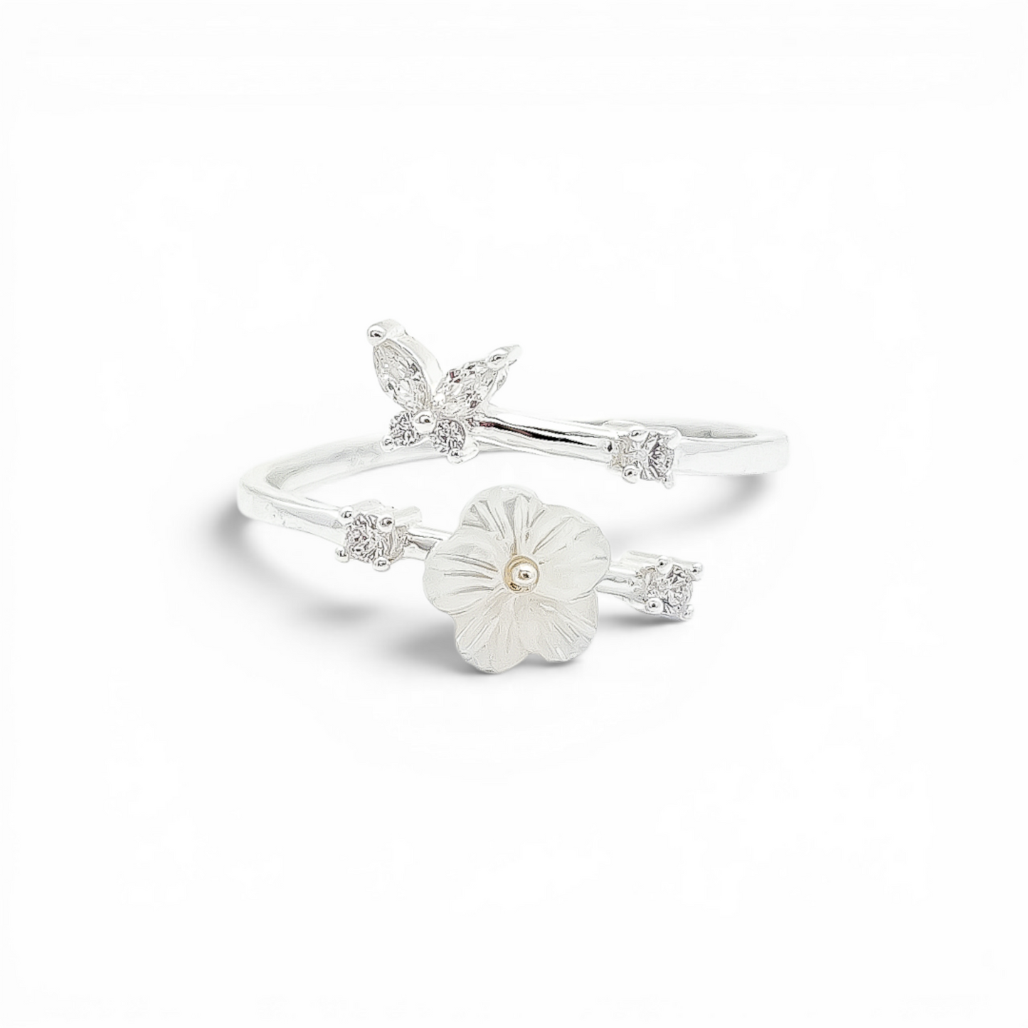 Anillo Flor Mariposa