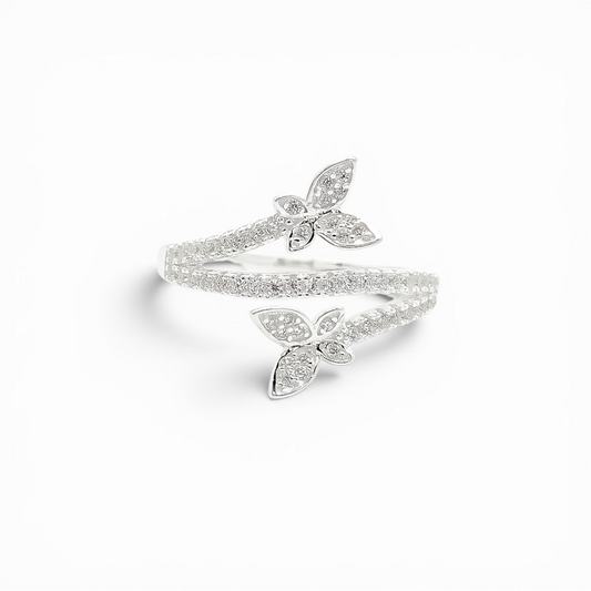Anillo Mariposas Zirconia