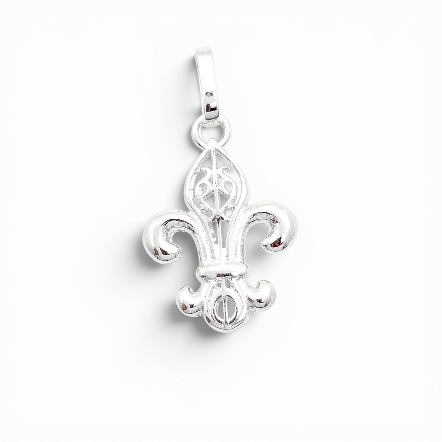 Dije Flor de Lis Blanco