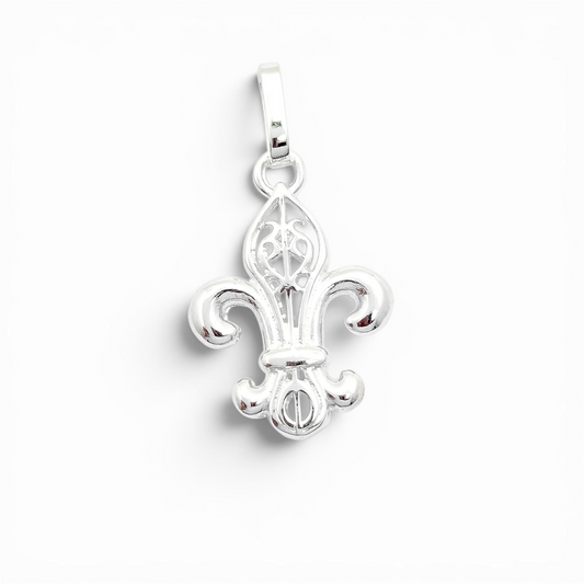 Dije Flor de Lis Blanco
