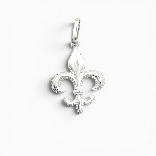Dije Flor de Lis Blanco
