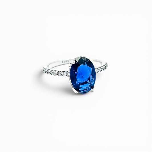 Anillo Azul Zirconia