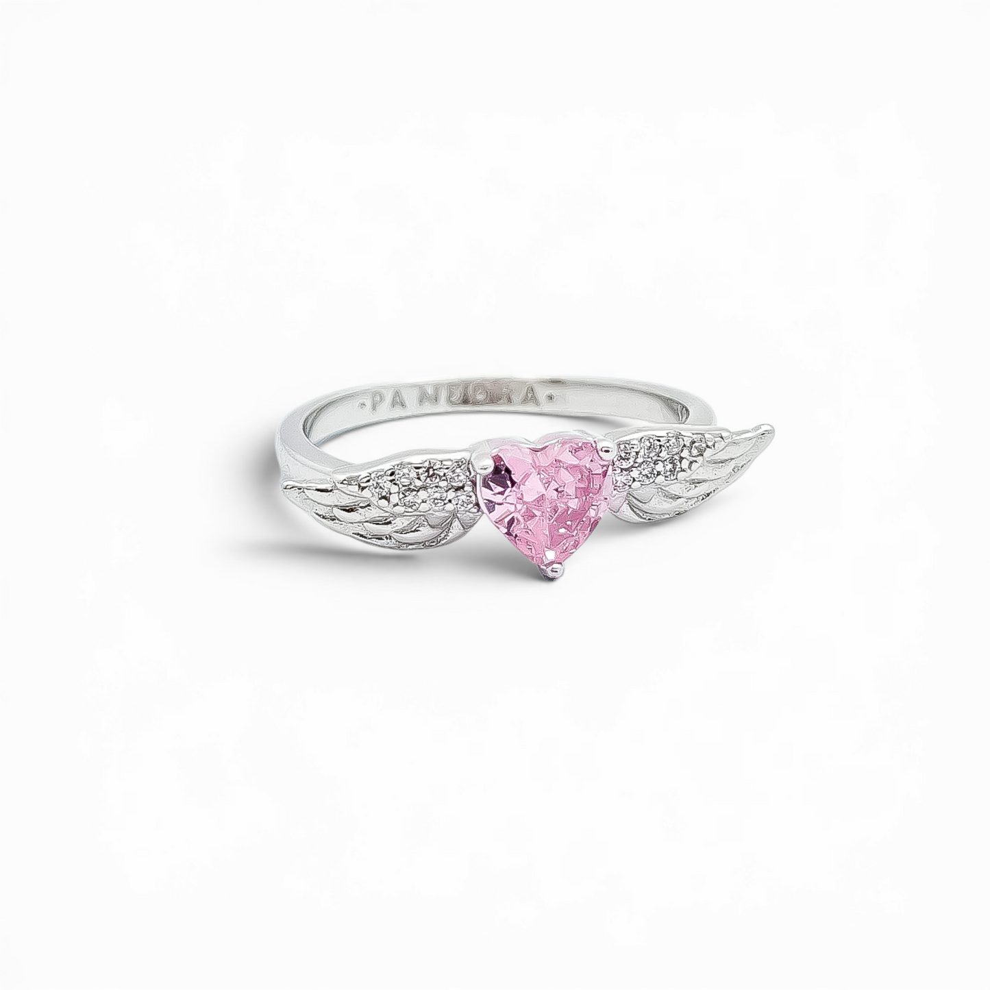 Anillo Alas Corazon Rosa