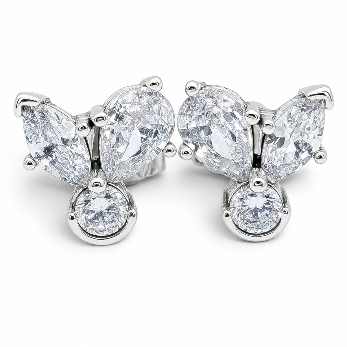 Arete Zirconia Conejo Pan Plata Ley 925