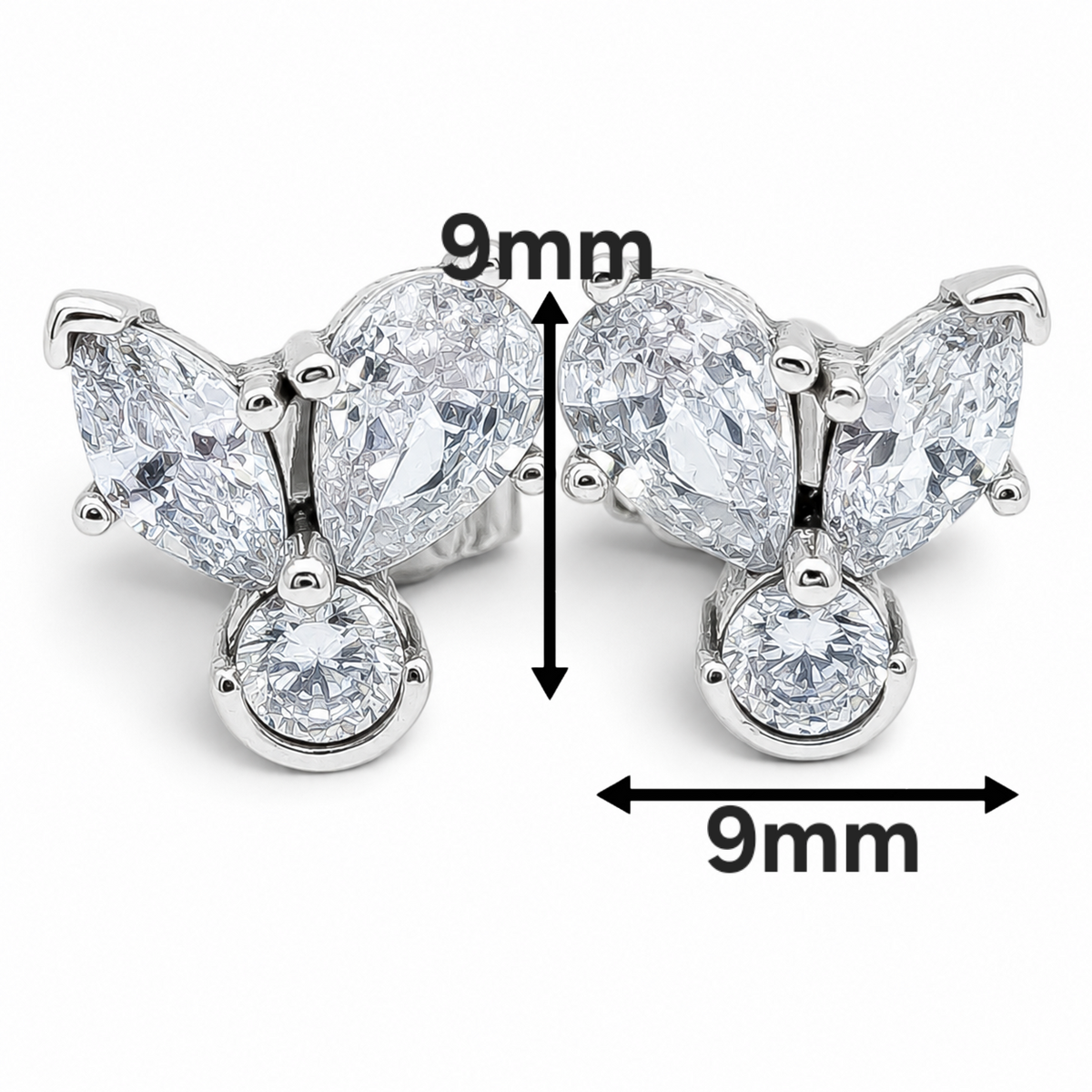 Arete Zirconia Conejo Pan Plata Ley 925