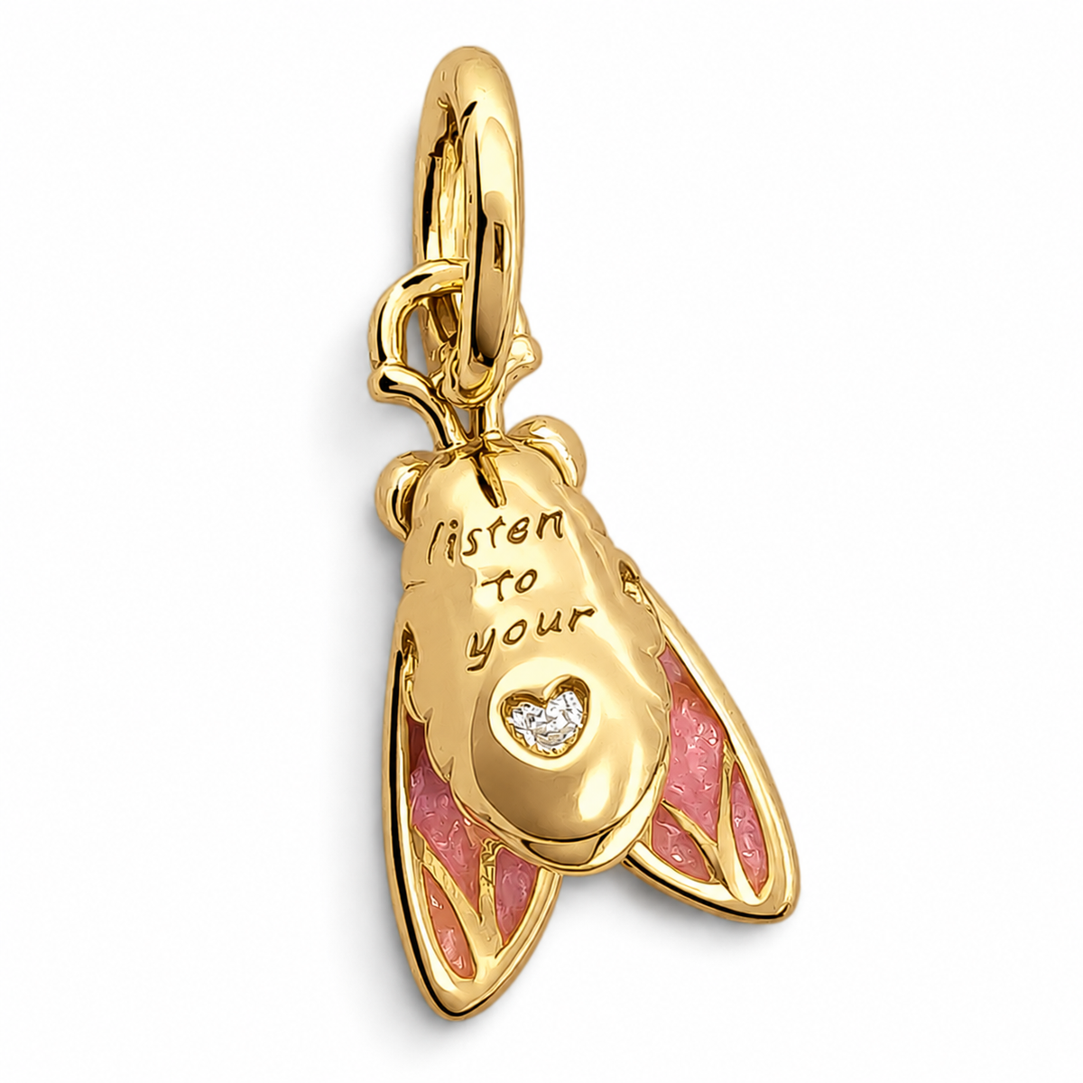 Charm Cigarra Dorado Plata Ley 925