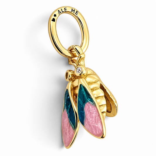 Charm Cigarra Dorado Plata Ley 925